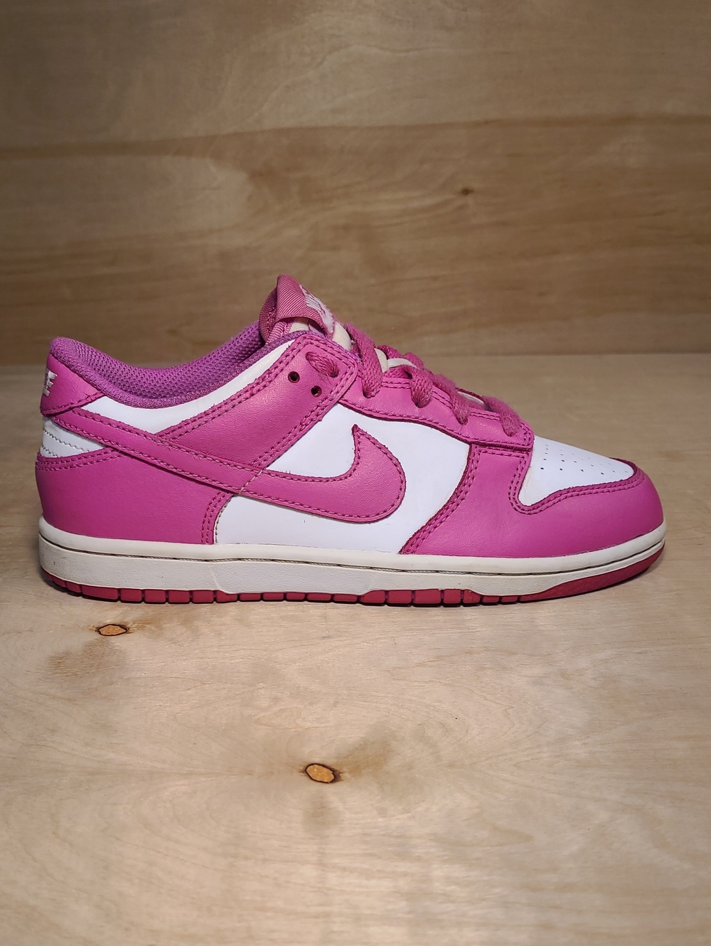 Nike Dunk Low "Active Fuchsia" in a Kids' Size 3Y